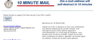 Se créer un email qui ne durera que 10 minutes !