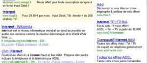 Résonance d'un mot dans un moteur de recherche